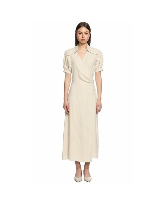 NAZLI CEREN White Agon Wrap Dress