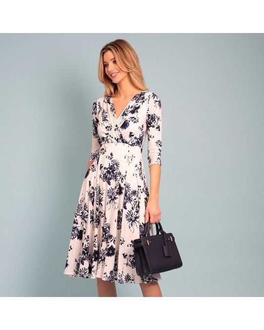 Alie Street London Blue Annie Faux Wrap Dress