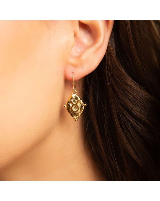Seven Saints Metallic Taurus Vintage-Style Dangle Earrings, Plated