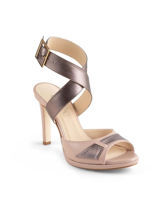 Elizee Pink Fiorella Nappa Leather High Heel Sandal