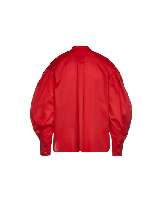 Conquista Red Shirt With Bishop Sleeves