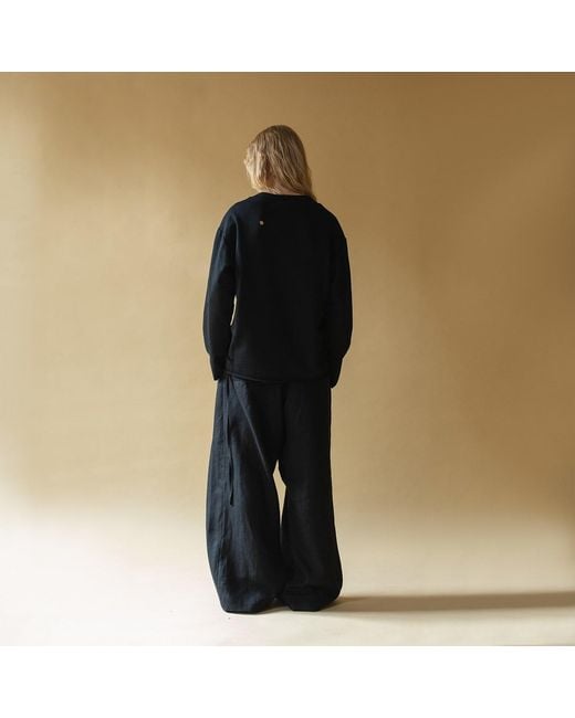 Una Berzina Black Grunge-Style Sweatshirt With Holes