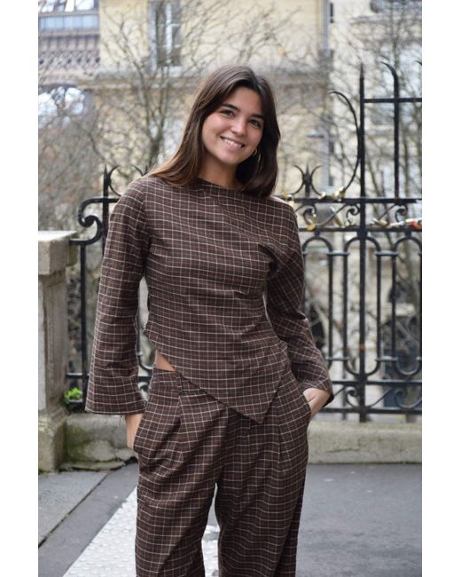 Mind Traveler Brown Alia Top