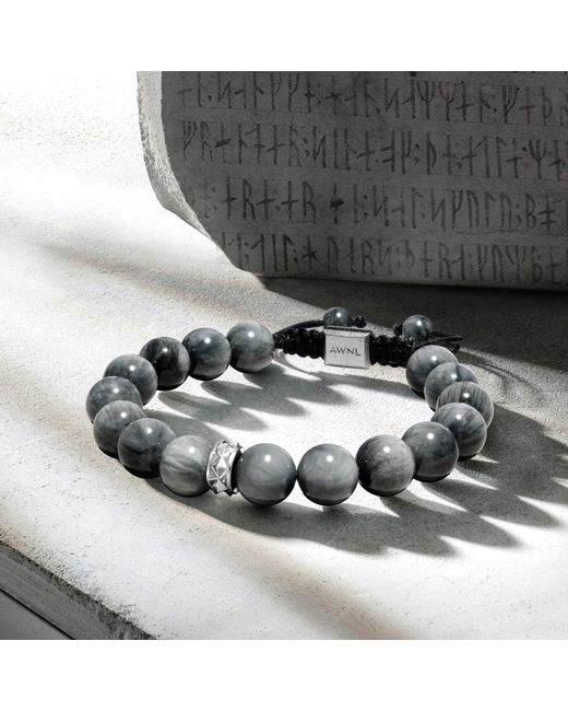 AWNL Metallic Hawk Eye Macrame Bracelet for men