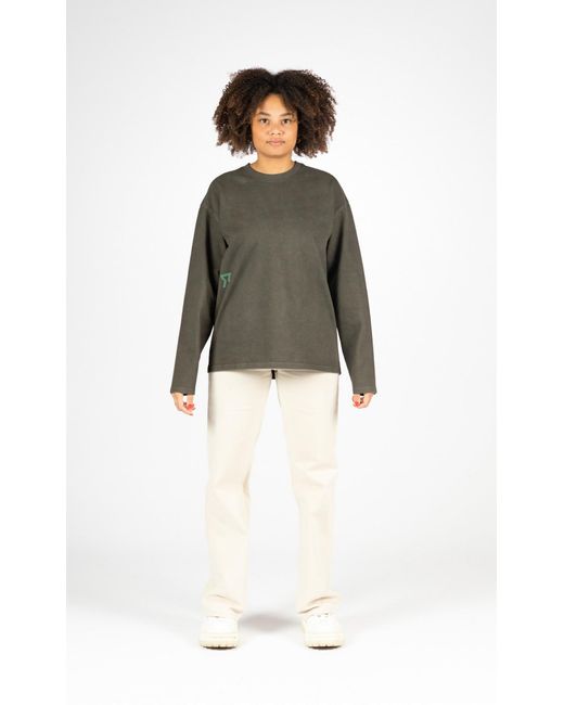 Achilles and the Tortoise Green Long Sleeve Tee Forest for men