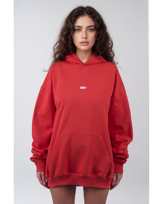 mysimplicated Red Cotton Hoodie for men