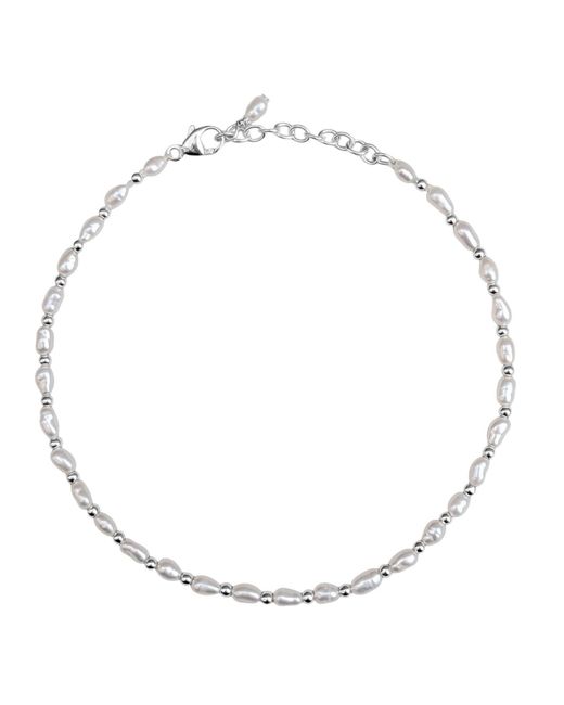 Kiri & Belle Metallic Nina Tiny Pearl And Bead Sterling Bracelet