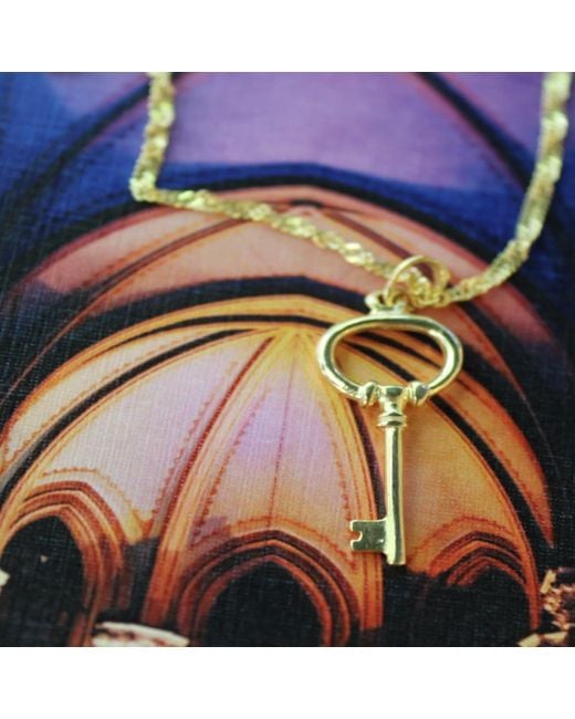 1610Istanbul Metallic Istanbulite Wish Key Necklace