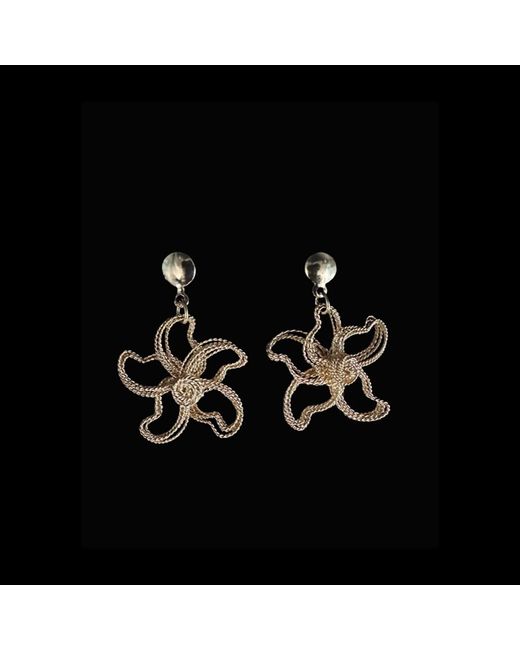 Nart Nature Making Art Metallic The Metal Starfish Hand Twisted Wire Earrings