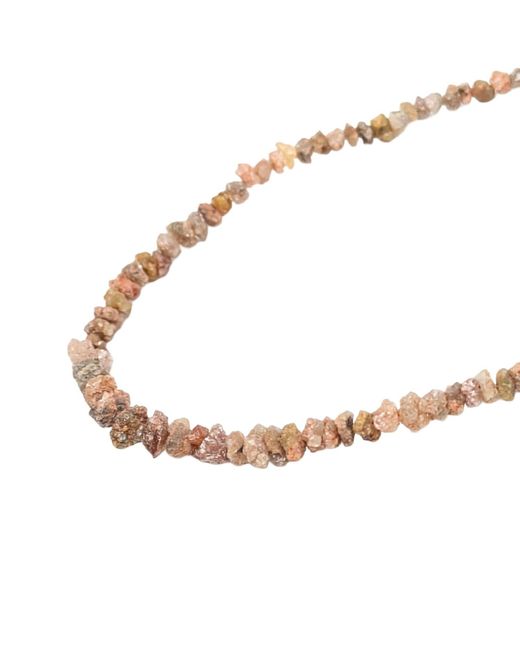 Rahul's Jewels Metallic 16"-18" Adjustable Length Genuine Diamond Rough Strand Necklace