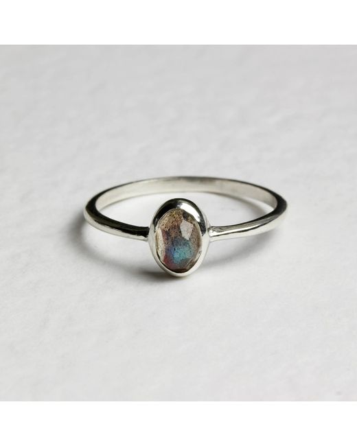 Lee Renee Multicolor Labradorite Rose Cut Ring