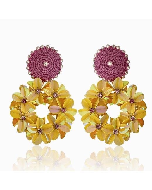 PINAR OZEVLAT Pink Petite Yasmine Hoops