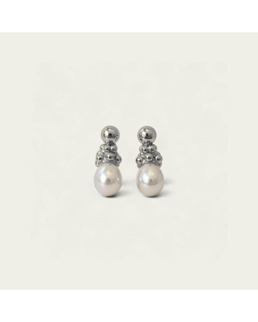 Martina Rozenberg Smira Jewelry Metallic Pearl Cascade Earrings
