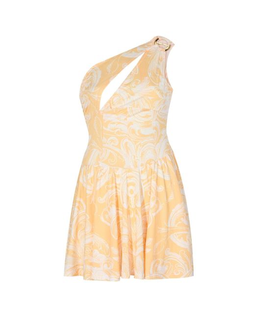 No'design Natural Fleur One-Shoulder Mini Dress
