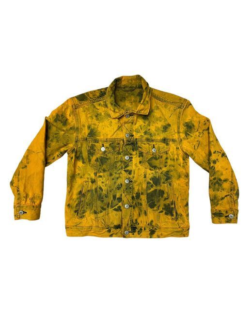 Zasta Studio Yellow Denim Jacket Tie-Dye Small K for men