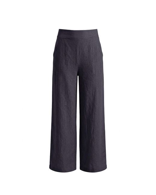 James Lakeland Blue Relaxed Linen Trousers