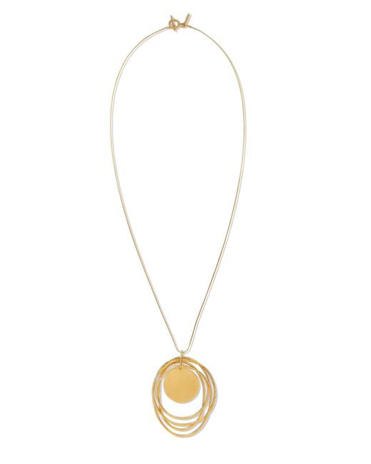 Jaredjamin Metallic Peacock Dawn Pendant Chain Necklace
