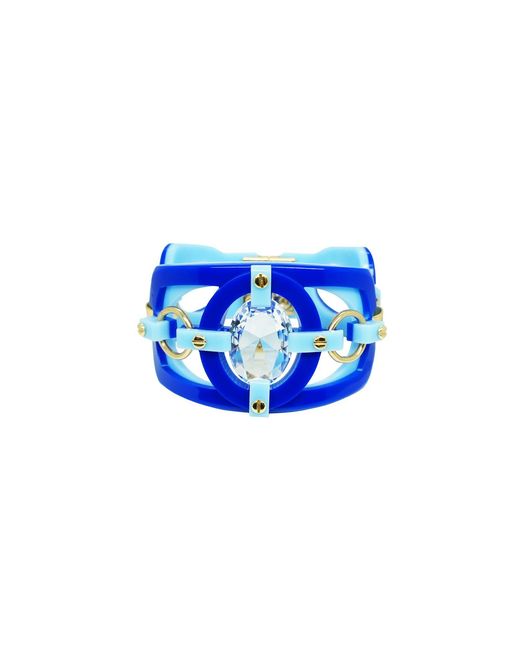 Gissa Bicalho Blue Handmade Acrylic Bracelet Links And Stones