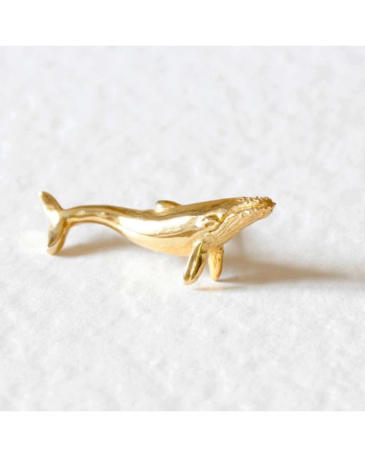 Lee Renee Metallic Whale Lapel Pin for men