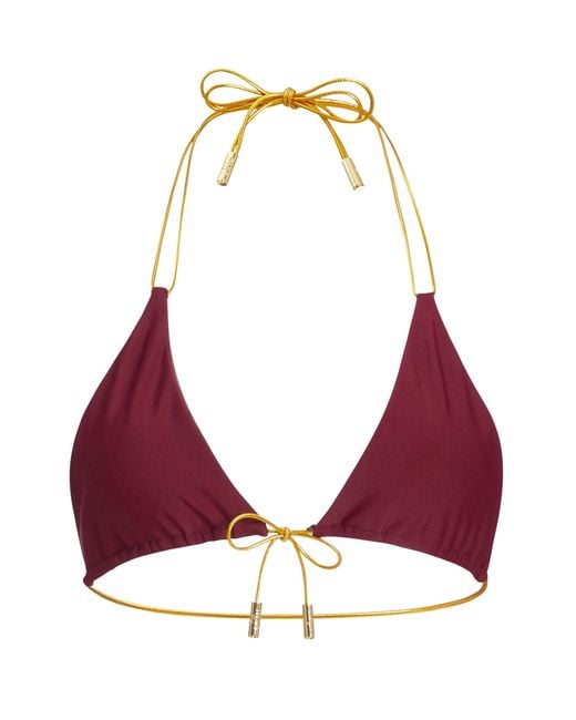 Capri Swim™ Red Wine & Chocolate Reversible Bikini Top
