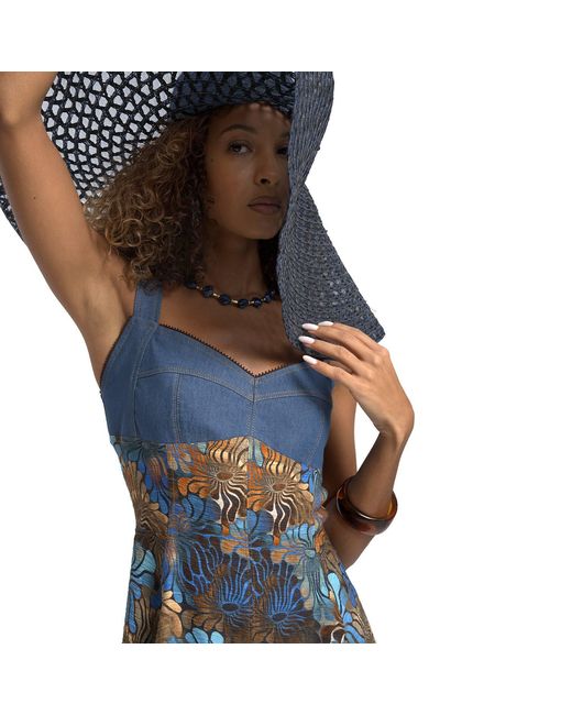 Lalipop Design Blue Midi Dress