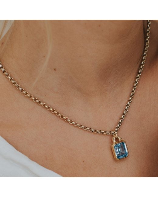 Dainty London Blue Maxi Topaz Necklace