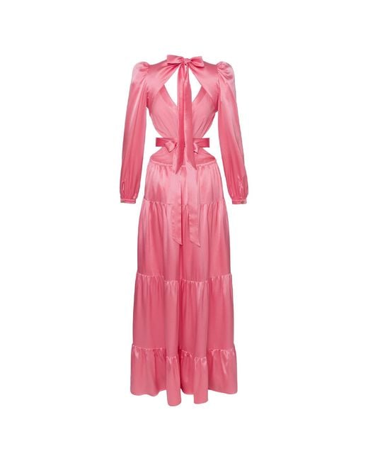 Anse Victorin Pink Elly Silk Maxi Dress