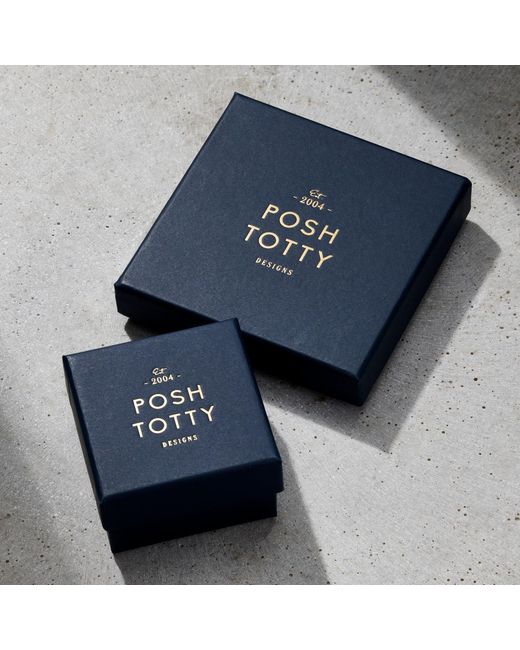 Posh Totty Designs Metallic 9Ct Solid Tag Necklace for men
