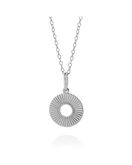 Nellou Jewellery Metallic Solar Circle Necklace Sterling