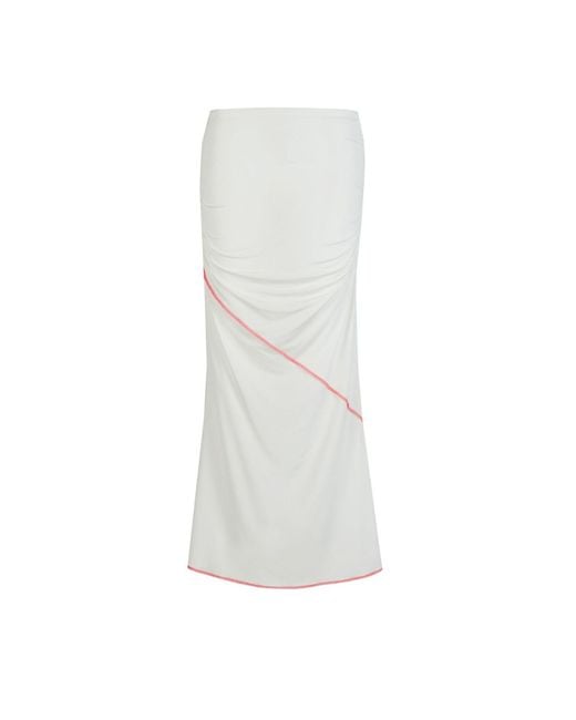 Herfetch White Stitched Skirt