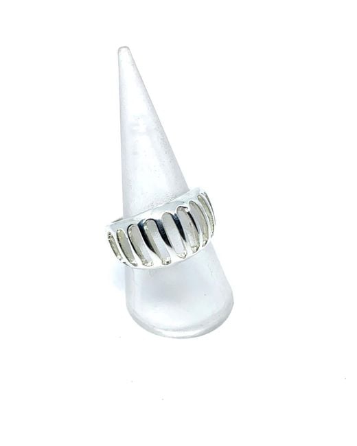 Tg-Jewellery by Tamara Gervasio Metallic Egg Shape Grill Band Ring