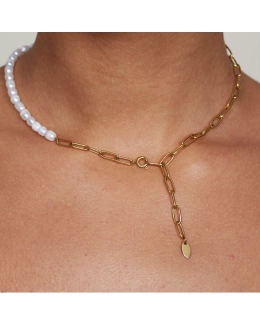 Mickey's Girl Metallic Paiania Pearl Waterproof Necklace