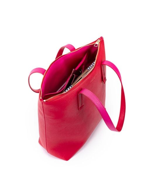 CAMPO MARZIO Roma 1933 Red Cameron Vertical Bag Cherry- Fuchshia