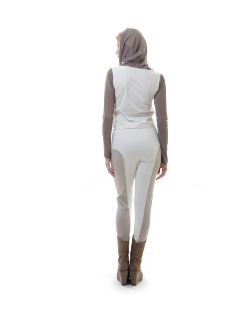 Conquista White Neutrals Sporty Hooded Crop Top