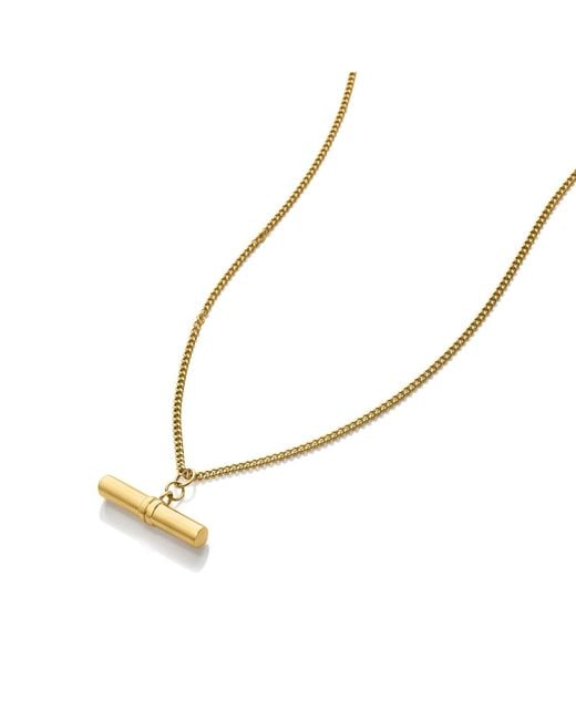 Bermuda Watch Company Metallic Maivelle Blair T-Bar Curb Chain Necklace