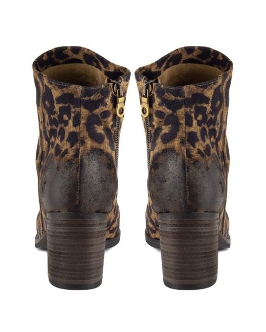 Keith Scarrott Shoes Brown Licola Tan Leopard Ankle Boot