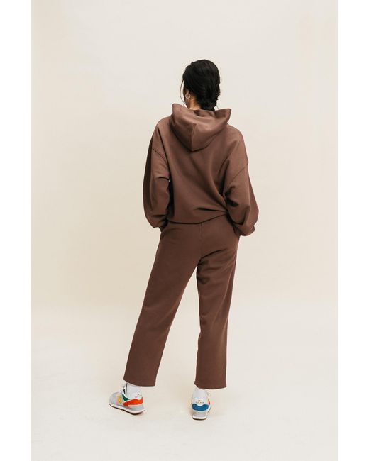 Ocio Leisurewear Brown Neutrals Oversized Hoodie