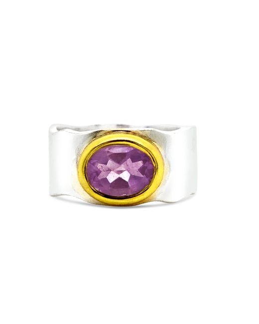GEM BAZAAR Pink Amethyst Band Ring