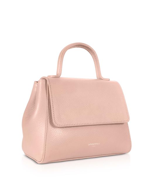Le Parmentier Pink Ladyfinger Top Handle Ladybag W/Strap
