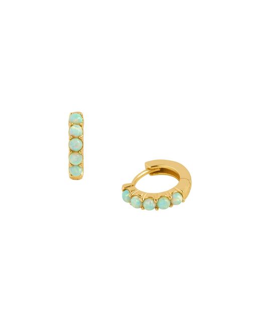 Claire Hill Designs Metallic Moon Opal Huggie Earrings