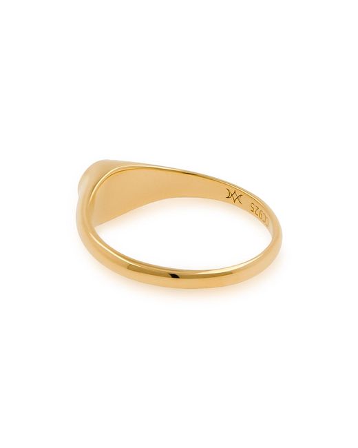 Cote Cache Yellow Petite Round Pinky Signet Ring