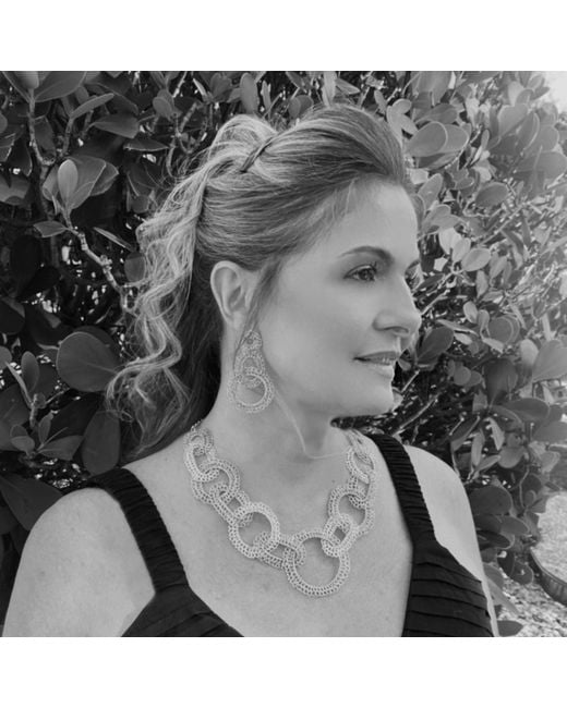 Lavish by Tricia Milaneze Metallic All Artemis Handmade Crochet Earrings