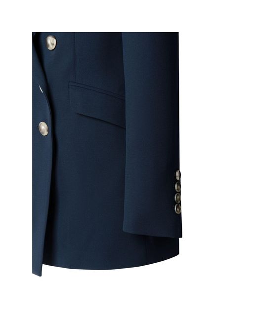 The Extreme Collection Blue Double-Breasted Tailored Blazer