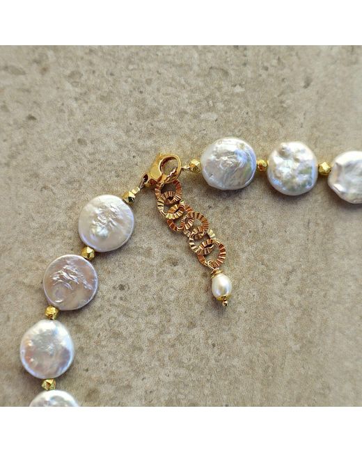 Mineralgems•Studio White Choker With Flat Pearls
