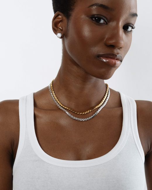 Miss Cecilia Metallic Soho Chain Necklace