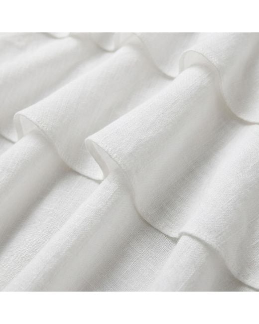 Modenaire White Tiered Ruffle Maxi Dress Strapless Silhouette