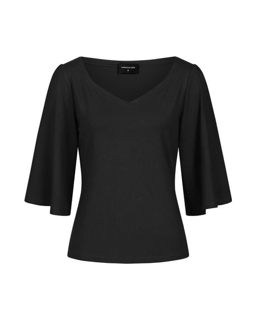 Marianna Déri Black Sweetheart Neckline Top