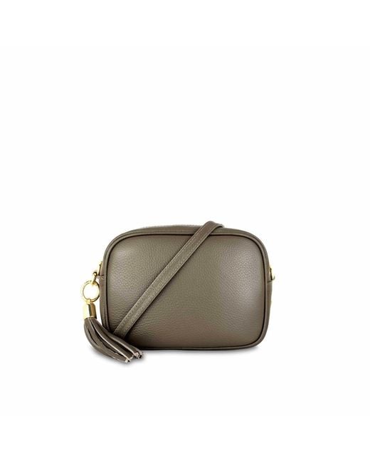 Apatchy London Gray The Tassel Latte Leather Crossbody Bag