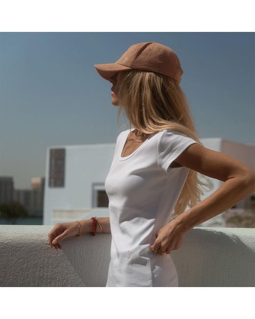 Yae; Natural Neutrals Embroidered Corduroy Cap