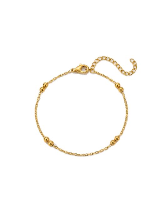 Elk & Bloom White 14K Double Beaded Satellite Chain Bracelet